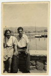 Tauba and David Suesskind, relax next to a lake in Zurich soon after they managed to cross the Swiss border.