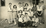 Members of the Zionist youth group Gordonia pose for a photograph in postwar Kosice.