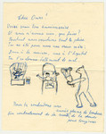 Color child's drawing and letter in Chateau de la Hille.