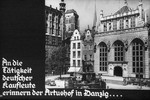 25th Nazi propaganda slide of a Hitler Youth educational presentation entitled "German Achievements in the East" (G 2)

An die Tätigkeit deutscher kaufleute erinnern der Artushof in Danzig...