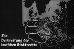 18th Nazi propaganda slide of a Hitler Youth educational presentation entitled "German Achievements in the East" (G 2)

Die Verbreitung des deutschen Stadtrechts
//
The spread German town law.