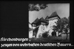 10th Nazi propaganda slide of a Hitler Youth educational presentation entitled "German Achievements in the East" (G 2)

kirchenburgen zeugen on wehrhaften deutschen Bauern...