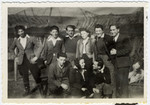 Group portrait of members of Kibbutz Havivah Reik  at Echwege.