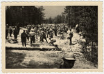 Bulgarian Jews dig a road in a forced labor brigade.