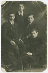 Jona Struczanski (lower right) is photographed with friends prior to his wedding.
