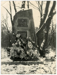 View of the monument in the Kosoutsi woods the 6000 Jews from Soroca who were murdered in 1941.