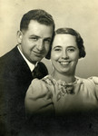 Studio portrait of Dragutin and Blanka Buchler on the occasion of their first wedding anniversary.