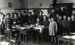 Class photograph of younger children in the Jewish school in Amsterdam.