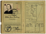 Passport of Hilda Wiener Rattner, noting that she is Deaf.