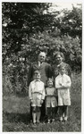 Wartime portrait Belgian rescuers Pierre and Marie-Josephe Dinq and their three children, Jean-Pierre, Marcq and Marie-Ghislain..