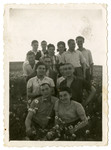 Group portrait of Jewish displaced persons in Corbion, Belgium.