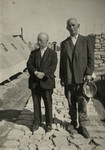 Dr. JosephTeitelbaum poses with another prisoner in the Preza labor camp.
