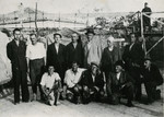 Group portrait of prisoners in the Preza concentration camp.