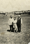 Raul Teitelbaum visits his father, Dr. JosephTeitelbaum, in the Preza labor camp.