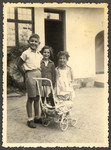 Franz Liebermann, a German-Jewish child, poses with two other friends.