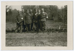 Group portrait of Belgian POWS in Stalag 10 C.

Henry Kahn is pictured on the right.