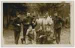 Group portrait of Belgian POWs in Stalag 10C.