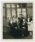 Group portrait of the extended Kleeblatt family, taken to celebrate the engagement of Walter Kleeblatt and Gretel David.