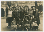 Group portrait of female students at the Wolfenbuettel Lyceum.