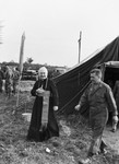Archbishop and military vicar, Francis J. Spellman, is photographed exiting a U.S.