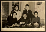 Group portrait of members of the Jewish Refugee Aid Committee of Antwerp