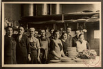 Group portrait of the kitchen staff for the Jewish Refugee Aid Committee of Antwerp.