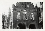 View of the bomb damaged city hall in Munich.