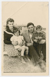 Portrait of Nachman and Zisel Katz and their children sent to their cousins, the Newmans, in America.