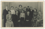 Studio portrait of Jan and Dela Wikkerink, Righteous Among the Nations, their eight children, and two sons-in-law.