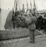 Victor David Tulman addresses other members of the Free French Forces.