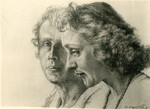 Portrait of Victor Tulman and Hella Bacmeister, drawn in the Gurs internment camp by Spanish prisoner, Isquierdo Carvajal.
