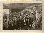 Jewish displaced persons in the Hallein camp celebrate Israel Independence Day.