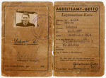 Work permist issued to Dobrysz Sztern in the Lodz ghetto stating that she is a weaver.