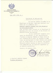 Unauthorized Salvadoran citizenship certificate made out to Zundelis Lunzas and his children Moisas and Mine by George Mandel-Mantello, First Secretary of the Salvadoran Consulate in Geneva and sent to them in Kelme.