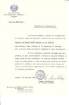 Unauthorized Salvadoran citizenship certificate made out to Rabbi Jakubas Ralbo and his family by George Mandel-Mantello, First Secretary of the Salvadoran Consulate in Geneva and sent to them in Saloucai.