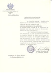 Unauthorized Salvadoran citizenship certificate made out to Rabbi Spizas by George Mandel-Mantello, First Secretary of the Salvadoran Consulate in Geneva and sent to him in Taurage.