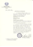 Unauthorized Salvadoran citizenship certificate made out to Rabbi Perlmanas, his wife and son Alter by George Mandel-Mantello, First Secretary of the Salvadoran Consulate in Geneva and sent to them in Skaudvilai.