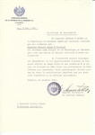 Unauthorized Salvadoran citizenship certificate made out to Heselis Punas by George Mandel-Mantello, First Secretary of the Salvadoran Consulate in Geneva and sent to them in Triskiai.