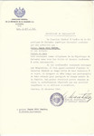 Unauthorized Salvadoran citizenship certificate made out to Gitl Sapiro and her children Rochel and Sara by George Mandel-Mantello, First Secretary of the Salvadoran Consulate in Geneva and sent to them in Janova.