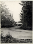 View of the road leading to the Deggendorf displaced persons' camp.