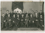 David Ben-Gurion meets with the leadership of the Latvian Zionist organization while on a visit to Riga.