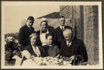 Margarete Lande (nee Feldmann), seated center, is photographed with her parents and siblings.