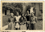 A group of Austrian-Jewish teenagers vacation in Grundslee during the summer of 1937.