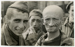 Survivors in Langenstein-Zwieberge, a sub-camp of Buchenwald soon after liberation.