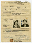 Certificate of identity in lieu of passport issued to Leib and Jenta Szapiro by the American consulate in Munich prior to their departure for the United States.
