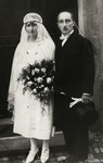 Wedding portrait of Mathilde and Karl Mayer.