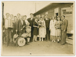 A wedding party in the Schwarzenborn displaced persons camp.