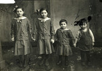 Studio portrait of the four oldest Volovelski children.