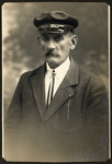 Prewar studio portrait of an unidentified man in a cap [possibly in Sighet].