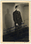 Close-up portrait of Fernand Carion, a Belgian musician and prisoner-of-war.